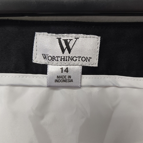 Worthington Color Block Mini Skirt Black White 14 - Picture 4 of 6